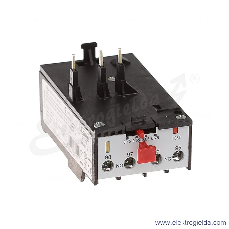 Przekaźnik termiczny 11RF9075 zakres regulacji 0,45-0,75A Przekaźnik termiczny 11RF9075 zakres regulacji 0,45-0,75A