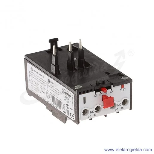 Przekaźnik termiczny 11RF975 zakres regulacji 4,5-7,5A Przekaźnik termiczny 11RF975 zakres regulacji 4,5-7,5A