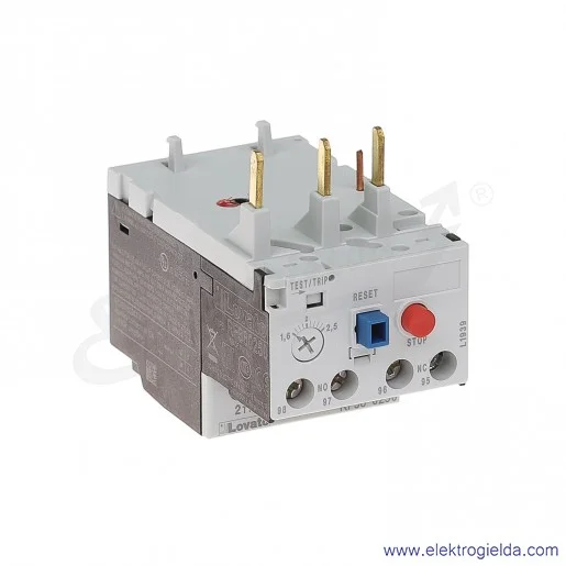 Przekaźnik termiczny RF380250 zakres regulacji 1,6-2,5A Przekaźnik termiczny RF380250 zakres regulacji 1,6-2,5A