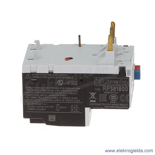 Przekaźnik termiczny RF381800 zakres regulacji 13-18A Przekaźnik termiczny RF381800 zakres regulacji 13-18A