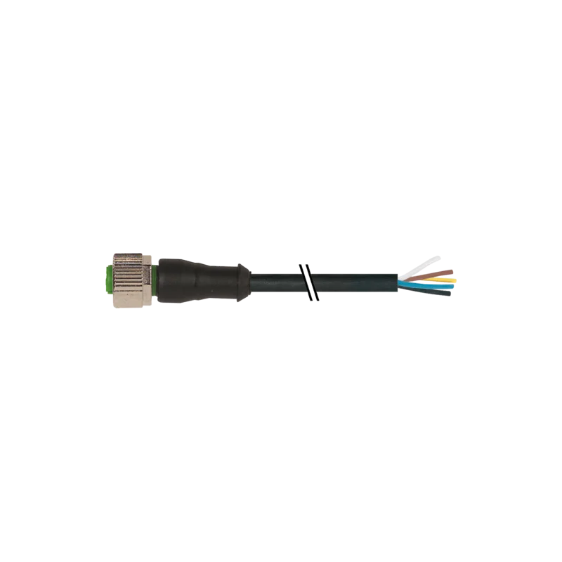 Kabel z gniazdem 7000-12241-6251000, M12, prosty, 10m, 5P, PUR/PVC-JB z wolnym końcem przewodów