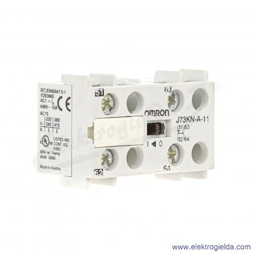 Styki pomocnicze J73KN-A-11 1NO1NC do J7KNA Styki pomocnicze J73KN-A-11 1NO1NC do J7KNA