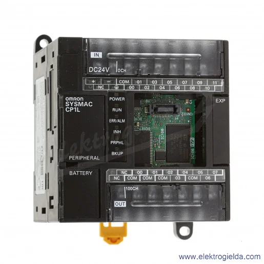 Sterownik PLC CP1L-L20DT-D zasilanie 24 VDC, 12 wejść x 24 VDC, 8 wyjść PNP 0.3A, program 5 tys. kroków + pamięć danych 10 tys.  Sterownik PLC CP1L-L20DT-D zasilanie 24 VDC, 12 wejść x 24 VDC, 8 wyjść PNP 0.3A, program 5 tys. kroków + pamięć danych 10 tys.