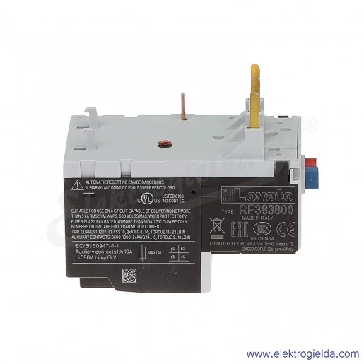 Przekaźnik termiczny RF383800 zakres regulacji 32-38A Przekaźnik termiczny RF383800 zakres regulacji 32-38A