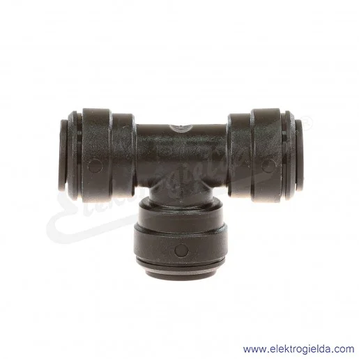 Trójnik wtykowy T D00601000, na przewód Fi 10, wykonanie z acetalu, przeznaczony dla przemysłu spożywczego Trójnik wtykowy T D00601000, na przewód Fi 10, wykonanie z acetalu, przeznaczony dla przemysłu spożywczego