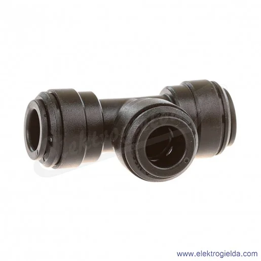 Trójnik wtykowy T D00601000, na przewód Fi 10, wykonanie z acetalu, przeznaczony dla przemysłu spożywczego Trójnik wtykowy T D00601000, na przewód Fi 10, wykonanie z acetalu, przeznaczony dla przemysłu spożywczego