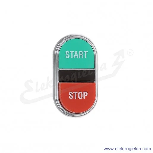 Przycisk główka LPCB7233 dwuklawiszowy zielono-czerwony z napisami START-STOP, 1 kryty,1 wystający, samoczynny powrót Przycisk główka LPCB7233 dwuklawiszowy zielono-czerwony z napisami START-STOP, 1 kryty,1 wystający, samoczynny powrót