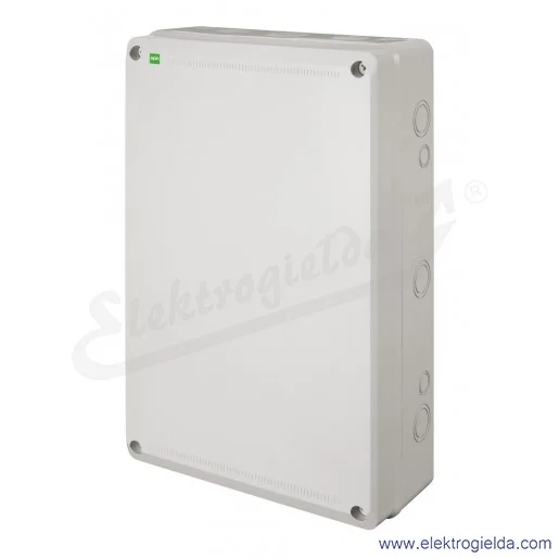 Puszka natynkowa 2751-00 514x330x132 pokrywa górna na zawiasach szara ABS RAL7035, IP65 Puszka natynkowa 2751-00 514x330x132 pokrywa górna na zawiasach szara ABS RAL7035, IP65