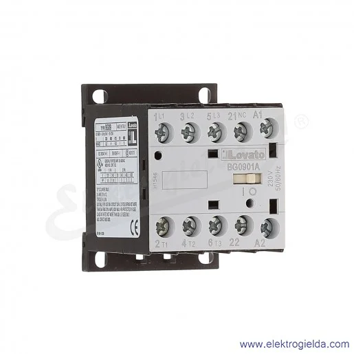 Stycznik BG0901A230 230VAC Ith 20A AC3/400V 4KW, 1NC Stycznik BG0901A230 230VAC Ith 20A AC3/400V 4KW, 1NC