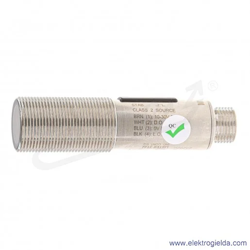 Czujnik odbiciowy 3088322 M18-3VPDL-Q8 zasięg 1..750mm, PNP, M12 4P, obudowa metalowa, zasilanie 10..30VDC Czujnik odbiciowy 3088322 M18-3VPDL-Q8 zasięg 1..750mm, PNP, M12 4P, obudowa metalowa, zasilanie 10..30VDC