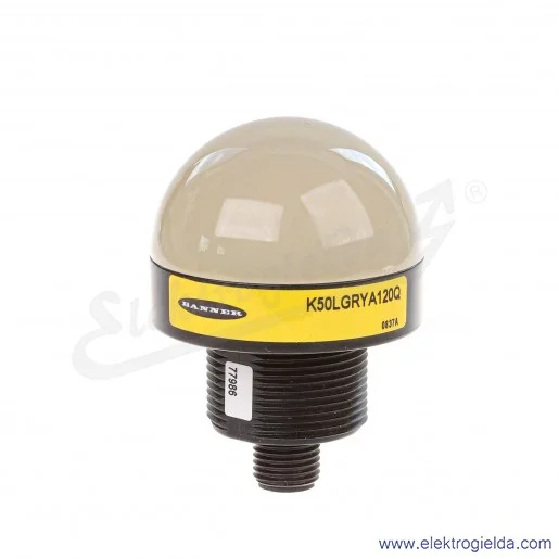 Wskaźnik LED K50LGRYA120Q 3 kolory, wskaźnik 50mm, mocowanie 30mm, zasilanie 85..130VAC, złącze 5P