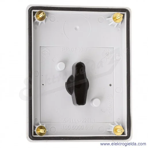 Obudowa wyłącznika 3RV1923-4B płyta czołowa z tworzywa, IP55, z awaryjnym napędem obrotowym, zamykanym do wyłączników S0, S2, S3 Obudowa wyłącznika 3RV1923-4B płyta czołowa z tworzywa, IP55, z awaryjnym napędem obrotowym, zamykanym do wyłączników S0, S2, S3