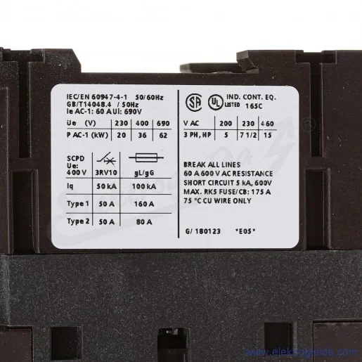 Stycznik 3RT1336-1AC20 AC-1 60A, 24VAC 50/60Hz, 4-polowy, rozmiar S2, zacisk śrubowy Stycznik 3RT1336-1AC20 AC-1 60A, 24VAC 50/60Hz, 4-polowy, rozmiar S2, zacisk śrubowy