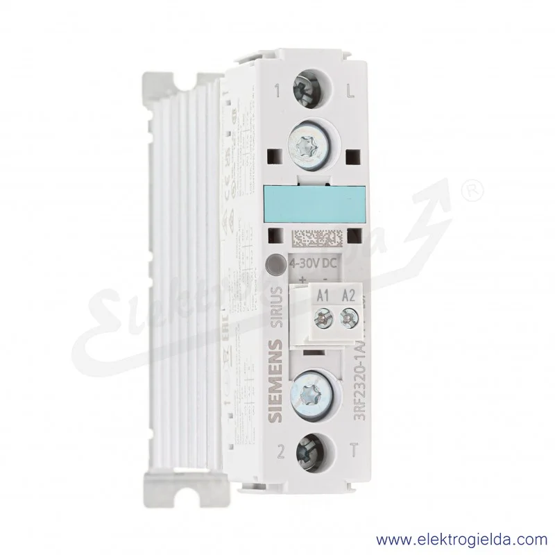 Stycznik półprzewodnikowy 3RF2320-1AA44  AC 51 20 A 40°C, 48-460VAC, 4..30VDC, zaciski śrubowe Stycznik półprzewodnikowy 3RF2320-1AA44  AC 51 20 A 40°C, 48-460VAC, 4..30VDC, zaciski śrubowe