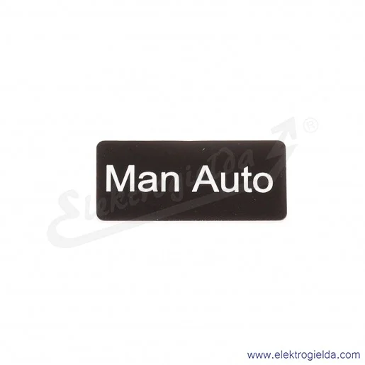 Etykieta 3SU1900-0AC16-0EA0 wkładana lub samoprzylepna 12.5x27mm, czarna, biały napis "MAN AUTO" Etykieta 3SU1900-0AC16-0EA0 wkładana lub samoprzylepna 12.5x27mm, czarna, biały napis "MAN AUTO"