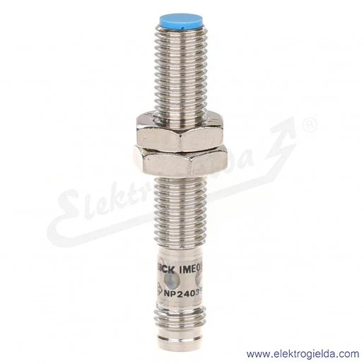 Czujnik indukcyjny 1040870 IME08-02BPSZT0S 10..30VDC, zasięg 2mm, PNP NO, tuleja M8, przyłącze M8 3P Czujnik indukcyjny 1040870 IME08-02BPSZT0S 10..30VDC, zasięg 2mm, PNP NO, tuleja M8, przyłącze M8 3P