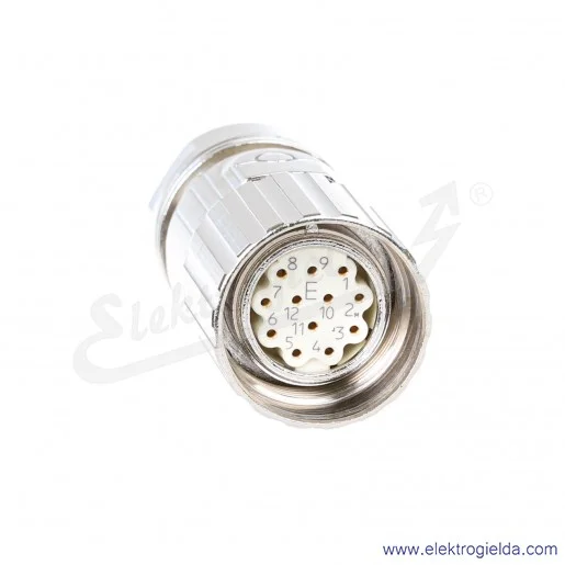 Gniazdo proste 6027538 DOS-2312-G M23 12PIN do lutowania Gniazdo proste 6027538 DOS-2312-G M23 12PIN do lutowania