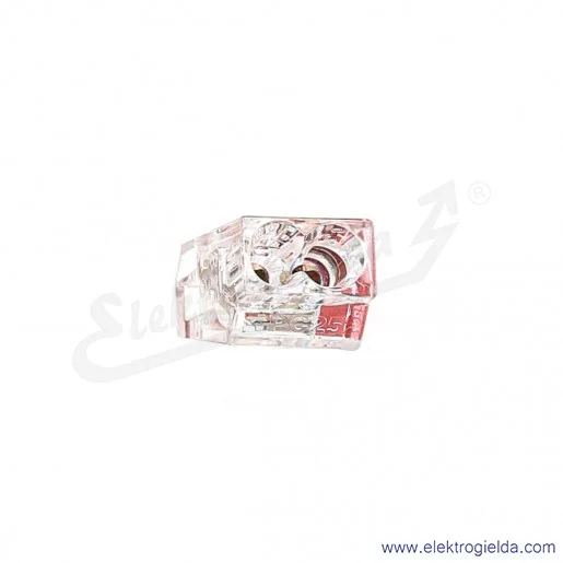 Szybkozłączka samozaciskowa 89021000 2*2,5 PC2252-CL bezgwintowa do drutów 0.2-2.5mm2, 2 torowa Szybkozłączka samozaciskowa 89021000 2*2,5 PC2252-CL bezgwintowa do drutów 0.2-2.5mm2, 2 torowa