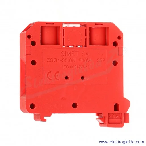 Złączka szynowa 11721311 ZSG1-35,0N czerwona 35mm2 Złączka szynowa 11721311 ZSG1-35,0N czerwona 35mm2