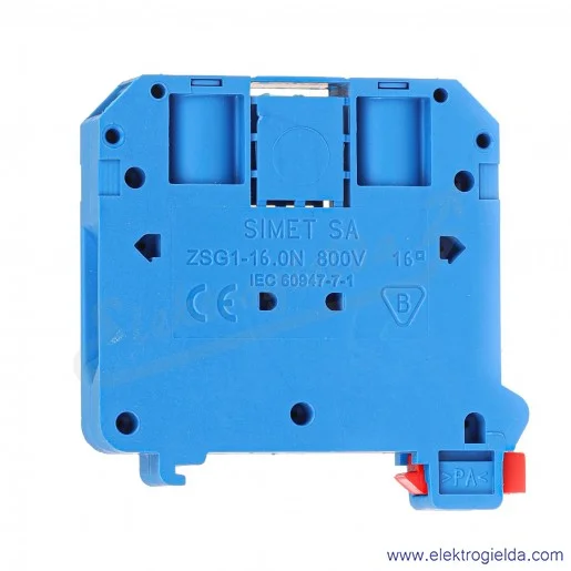 Złączka szynowa 11621313 ZSG1-16,0N niebieska 16mm2 Złączka szynowa 11621313 ZSG1-16,0N niebieska 16mm2