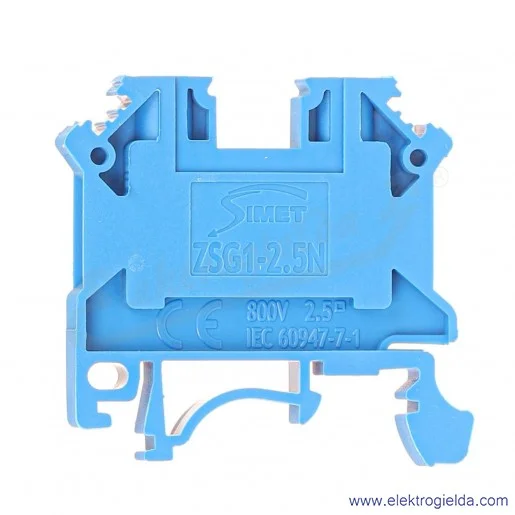 Złączka szynowa 11221313 ZSG1-2,5N niebieska 2.5mm2, szyna TS32 i TS35 Złączka szynowa 11221313 ZSG1-2,5N niebieska 2.5mm2, szyna TS32 i TS35