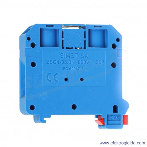 Złączka szynowa 11721313 ZSG1-35,0N niebieska 35mm2 Złączka szynowa 11721313 ZSG1-35,0N niebieska 35mm2