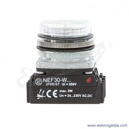 Wskaźnik uziemienia NEF30 WUc 24-230V AC/DC czerwony 30mm