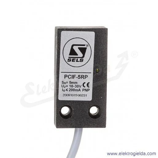 Czujnik indukcyjny PCIF 5RP ITAMID 10..30VDC, zasięg 5mm, PNP NC, wbudowany, przewód 2m, 25x50x10mm
Czujnik indukcyjny PCIF 5RP ITAMID 10..30VDC, zasięg 5mm, PNP NC, wbudowany, przewód 2m, 25x50x10mm