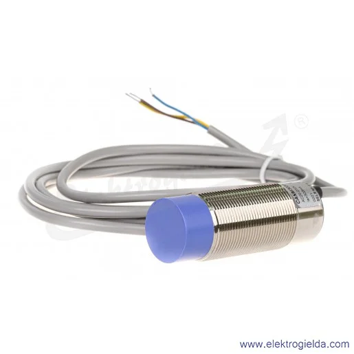 Czujnik pojemnościowy CANM3030ZM 20..250VAC, zasięg 30mm, NO, tuleja M30, czoło wystające, przewód 2m, długość 80mm Czujnik pojemnościowy CANM3030ZM 20..250VAC, zasięg 30mm, NO, tuleja M30, czoło wystające, przewód 2m, długość 80mm