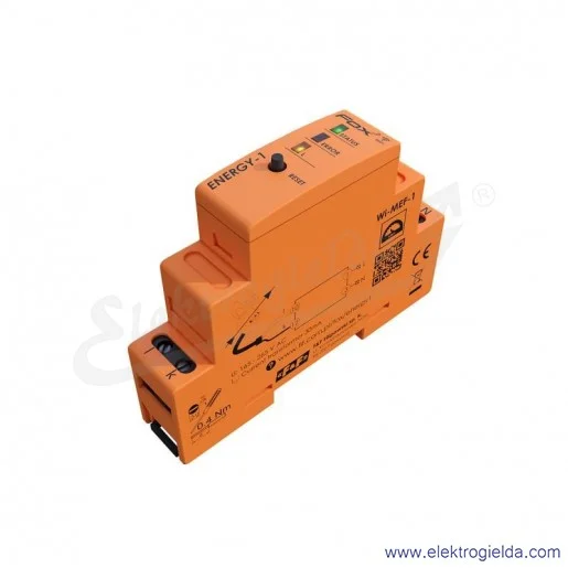 Monitor licznik zużycia energi WI-MEF-1-40 FOX 1 fazowy 40A Wi-Fi Energy 1 Monitor licznik zużycia energi WI-MEF-1-40 FOX 1 fazowy 40A Wi-Fi Energy 1