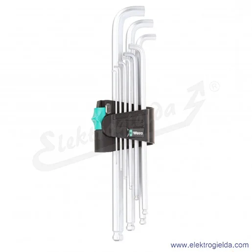 Zestaw imbusów 073594 długie, z kulką, krótkie ramię 950 PKLS/S SM 9 kluczy Zestaw imbusów 073594 długie, z kulką, krótkie ramię 950 PKLS/S SM 9 kluczy