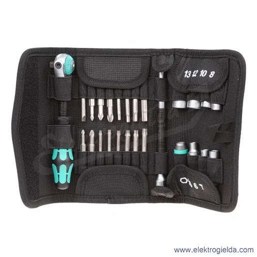 Zestaw z grzechotką 051045 KOMPAKT ZYKLOP Speed 1/4 + bity + nasadki, 26 elementów Zestaw z grzechotką 051045 KOMPAKT ZYKLOP Speed 1/4 + bity + nasadki, 26 elementów