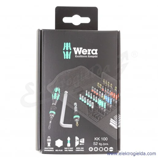 Zestaw wkrętaków 057460 Kraftform Kompakt 100 z bitami i imbusami, 52 częściowy Zestaw wkrętaków 057460 Kraftform Kompakt 100 z bitami i imbusami, 52 częściowy