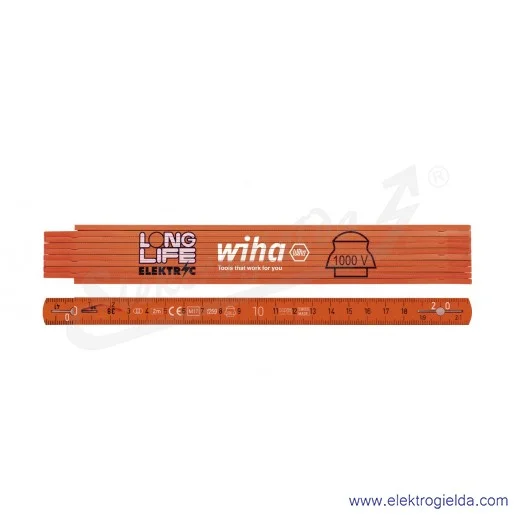 Miarka calówka 42068 WIHA długość 2m dla elektryków Miarka calówka 42068 WIHA długość 2m dla elektryków