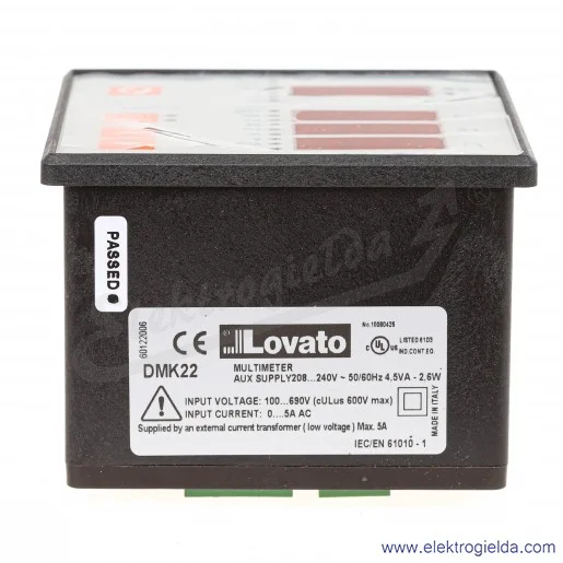 Miernik parametrów sieci DMK22 pomiar częstotliwości, mocy biernej, mocy czynnej, mocy pozornej, napięcia AC, prądu AC, współczy Miernik parametrów sieci DMK22 pomiar częstotliwości, mocy biernej, mocy czynnej, mocy pozornej, napięcia AC, prądu AC, współczy