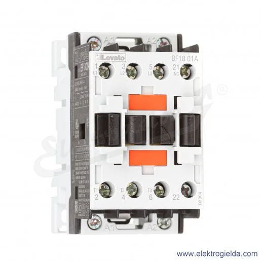 Stycznik BF18.01 napięcie cewki 230VAC, styki główne 3xNO + styk pomocniczy NC , 18A 7.5kW Stycznik BF18.01 napięcie cewki 230VAC, styki główne 3xNO + styk pomocniczy NC , 18A 7.5kW