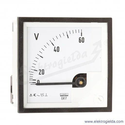 Miernik napięcia EA17N 60VAC, montaż tablicowy 72x72mm Miernik napięcia EA17N 60VAC, montaż tablicowy 72x72mm