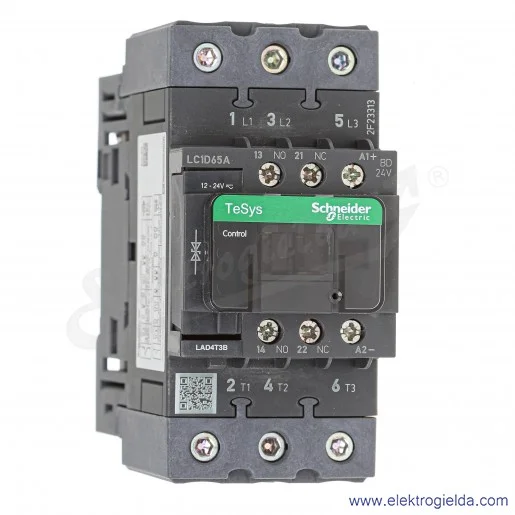 LC1D65ABD 1z+1r 30W 80A Uc 24 VDC Stycznik zaciski śrubowe LC1D65ABD 1z+1r 30W 80A Uc 24 VDC Stycznik zaciski śrubowe