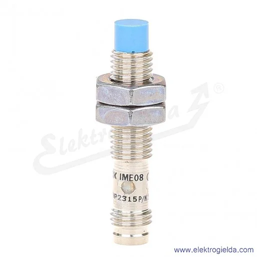 Czujnik indukcyjny 1040853 IME08-2N5PSZT0K 10..30VDC, zasięg 2.5mm, PNP NO, tuleja M8, Przyłącze M8 3P Czujnik indukcyjny 1040853 IME08-2N5PSZT0K 10..30VDC, zasięg 2.5mm, PNP NO, tuleja M8, Przyłącze M8 3P