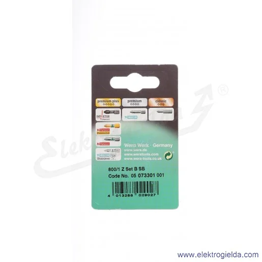 Zestaw bitów 073301 073301 płaskich 1.0x5.5x25mm + 1.2x6.5x25mm 800/1 Z Set B SB Zestaw bitów 073301 073301 płaskich 1.0x5.5x25mm + 1.2x6.5x25mm 800/1 Z Set B SB