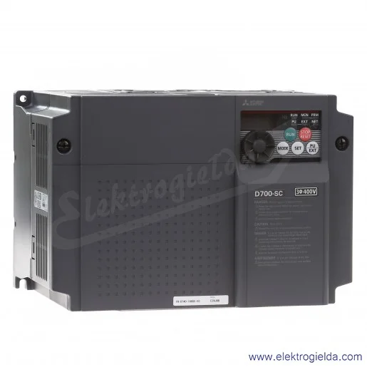 Falownik 247607 FR-D740-160SC-EC 7.5kW, 3x380..480V, 16A, IP20 Falownik 247607 FR-D740-160SC-EC 7.5kW, 3x380..480V, 16A, IP20