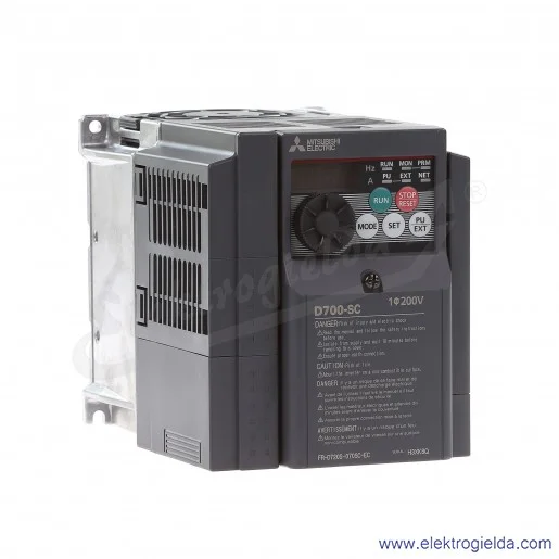 Falownik wektorowy 247599 FR-D720S-070SC-EC 1.5kW, 1x200-240VAC, 7A, IP20 Falownik wektorowy 247599 FR-D720S-070SC-EC 1.5kW, 1x200-240VAC, 7A, IP20