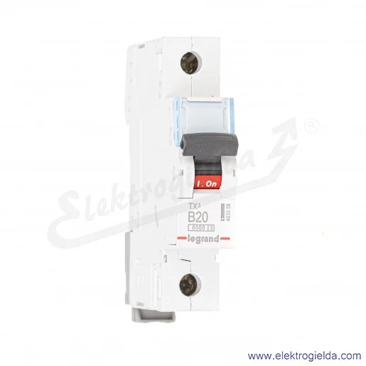 Wyłącznik nadprądowy S301 B 20 1P 6kA AC TX3 Wyłącznik nadprądowy S301 B 20 1P 6kA AC TX3