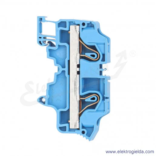 Złączka ZK10-BL przelotowa z zaciskami sprężynowymi 0,5-10mm2; szerokość 10mm; niebieska Złączka ZK10-BL przelotowa z zaciskami sprężynowymi 0,5-10mm2; szerokość 10mm; niebieska