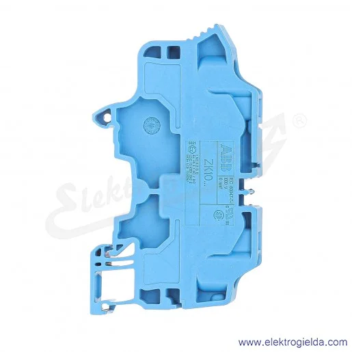 Złączka ZK10-BL przelotowa z zaciskami sprężynowymi 0,5-10mm2; szerokość 10mm; niebieska Złączka ZK10-BL przelotowa z zaciskami sprężynowymi 0,5-10mm2; szerokość 10mm; niebieska
