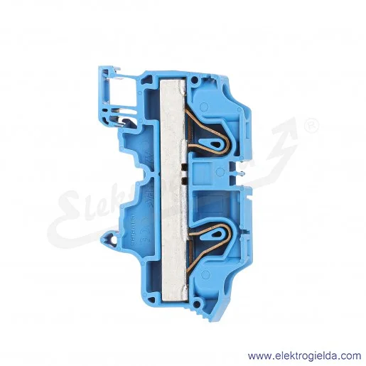 Złączka ZK16-BL przelotowa z zaciskami sprężynowymi 0,5-16mm2; szerokość 12mm; niebieska Złączka ZK16-BL przelotowa z zaciskami sprężynowymi 0,5-16mm2; szerokość 12mm; niebieska