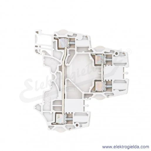 Złączka ZS4-D2 przelotowa 2-piętrowa z zaciskami śrubowymi 0,2-4mm2; szerokość 5mm; szara Złączka ZS4-D2 przelotowa 2-piętrowa z zaciskami śrubowymi 0,2-4mm2; szerokość 5mm; szara