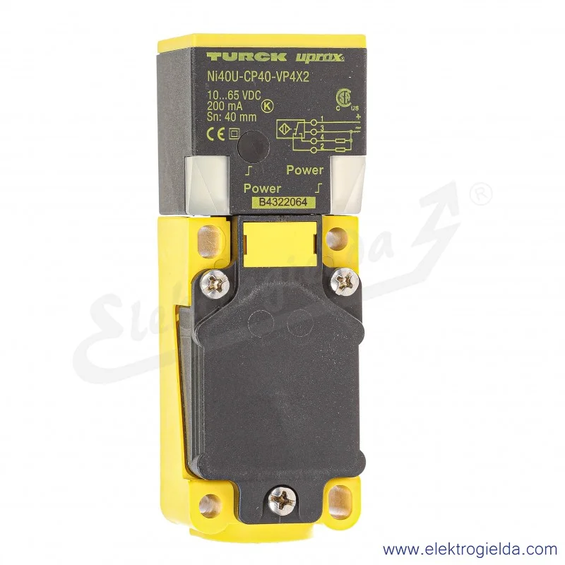 Czujnik indukcyjny 1540600 NI40U-CP40-VP4X2 prostopadłościan 114x40x40mm PNP, zasięg 40mm terminal zaciskowy Czujnik indukcyjny 1540600 NI40U-CP40-VP4X2 prostopadłościan 114x40x40mm PNP, zasięg 40mm terminal zaciskowy