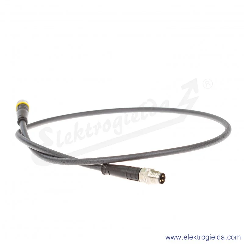 Przewód przedłużający 6625666 PKG3M-0.6-PSG3M/TXL, długość 60cm, złącze M8 3pin proste Przewód przedłużający 6625666 PKG3M-0.6-PSG3M/TXL, długość 60cm, złącze M8 3pin proste
