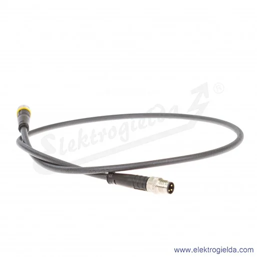 Przewód przedłużający 6625666 PKG3M-0.6-PSG3M/TXL, długość 60cm, złącze M8 3pin proste Przewód przedłużający 6625666 PKG3M-0.6-PSG3M/TXL, długość 60cm, złącze M8 3pin proste
